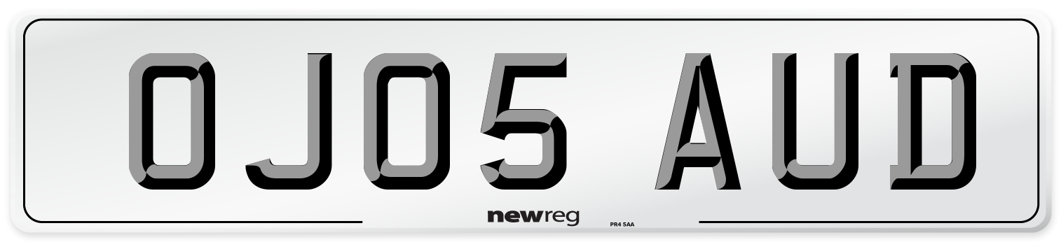 OJ05 AUD Number Plate from New Reg